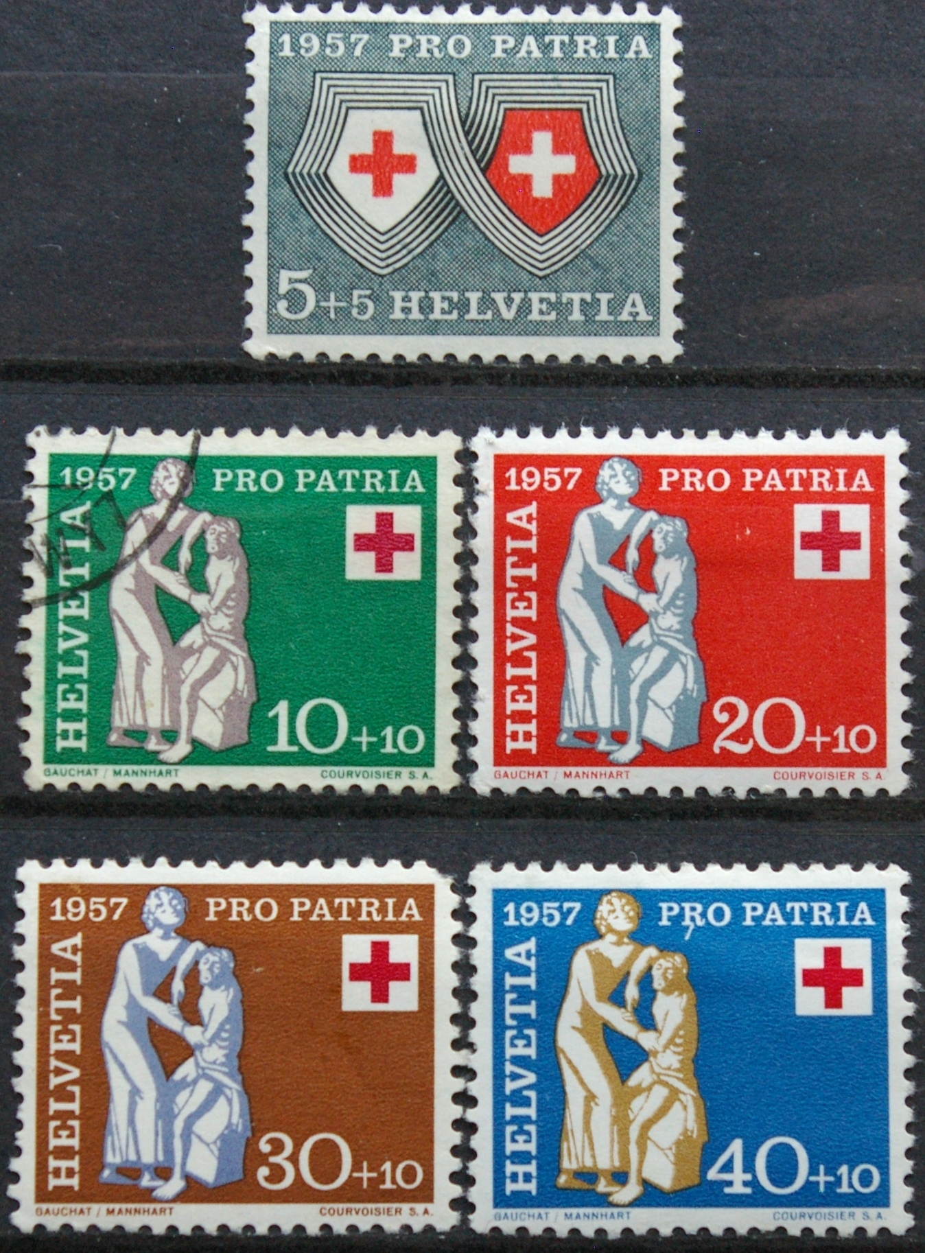 Šveicarija, pilna serija, MiNr 641-645 Used (O)/MH*