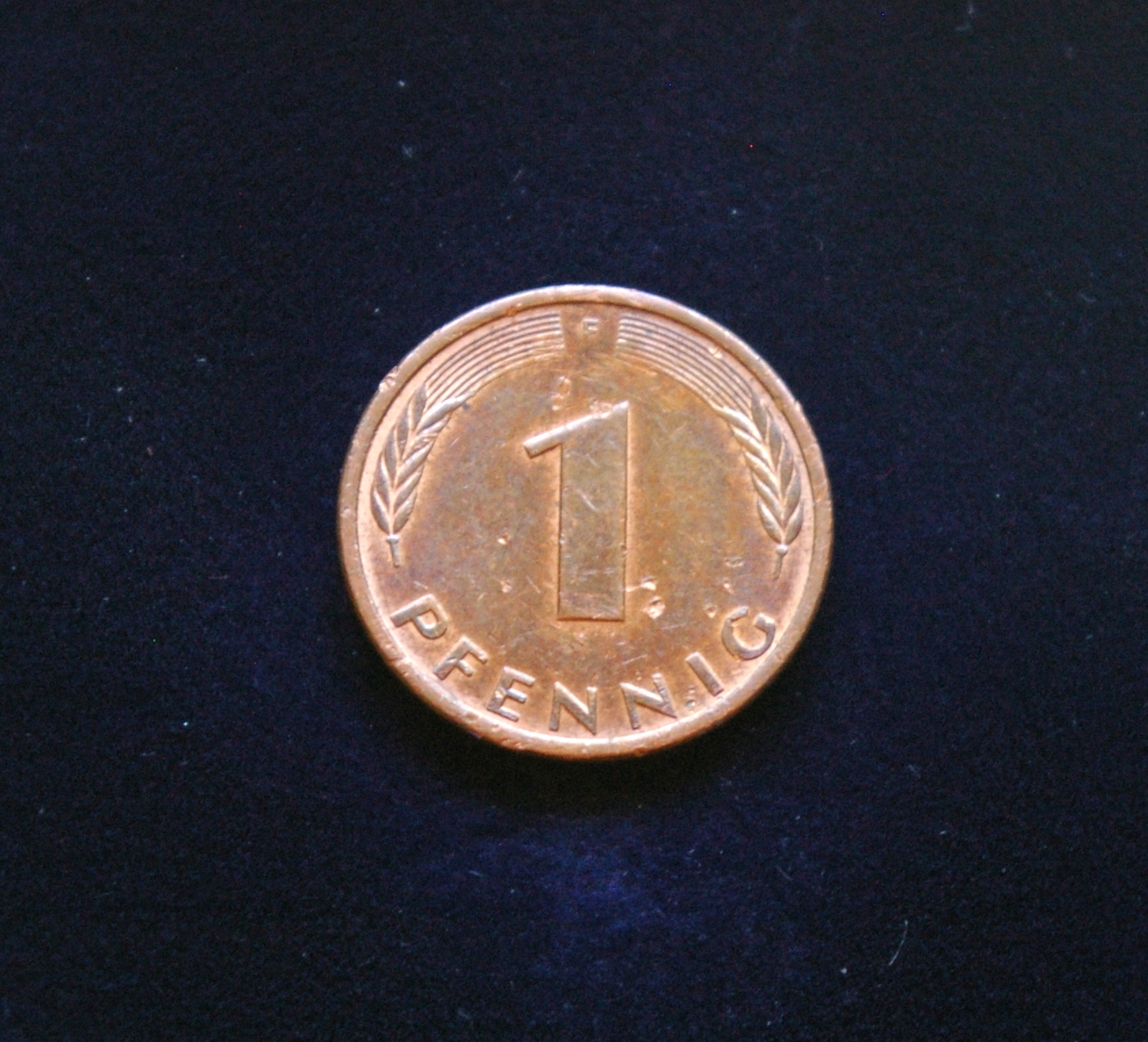 Vokietija, 1 pfenigas 1977m-F