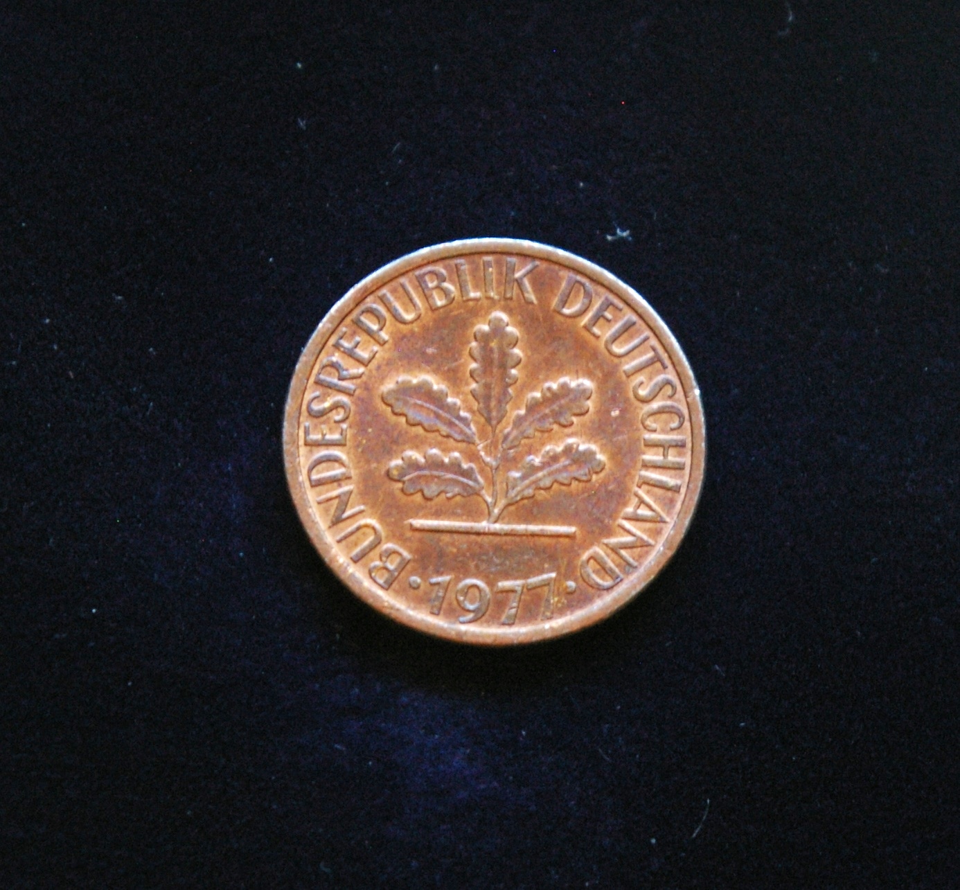 Vokietija, 1 pfenigas 1977m-F