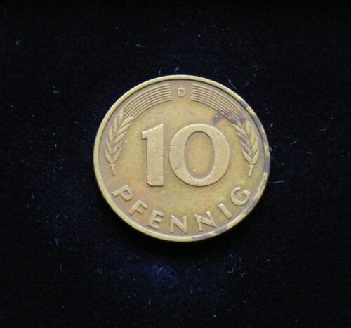 Vokietija, 10 pfenigų 1980m-D