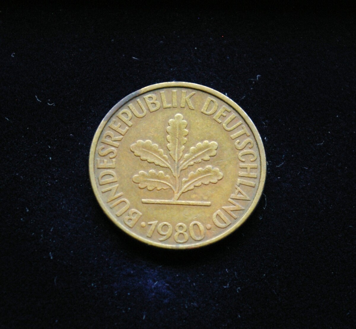 Vokietija, 10 pfenigų 1980m-D
