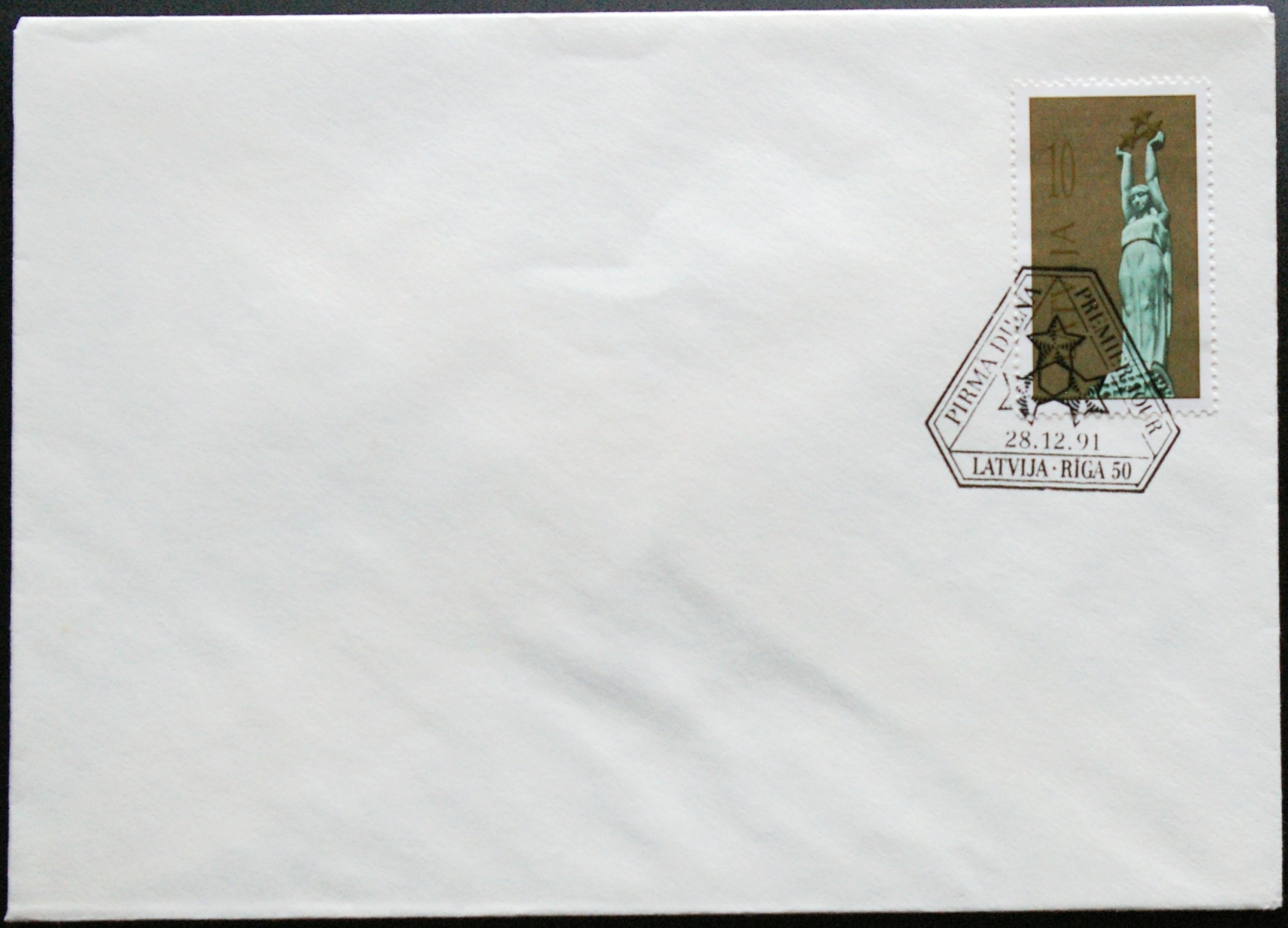 Latvija, pimos dienos vokas su MiNr 317 MNH**