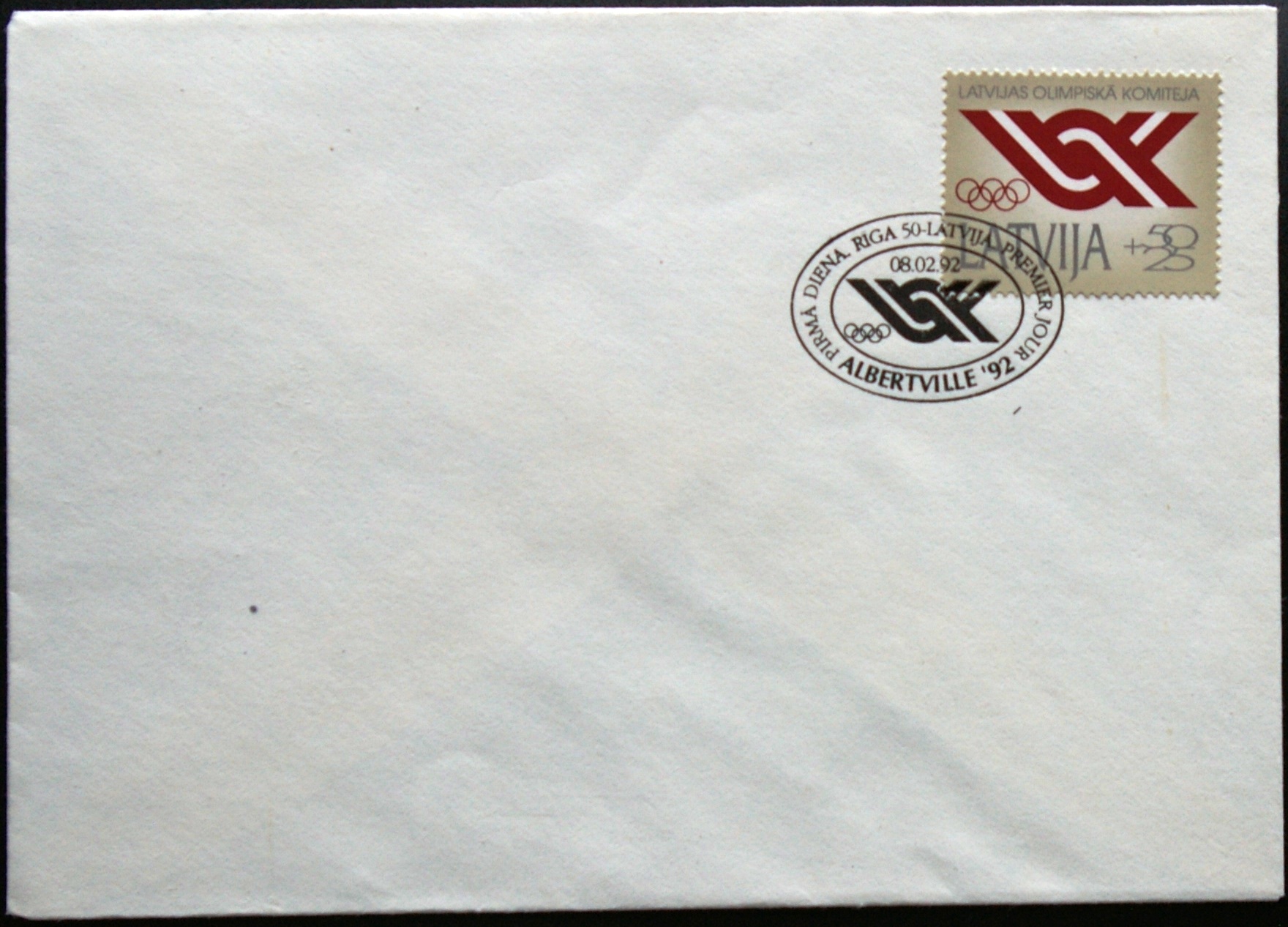 Latvija, pimos dienos vokas su MiNr 323 MNH**