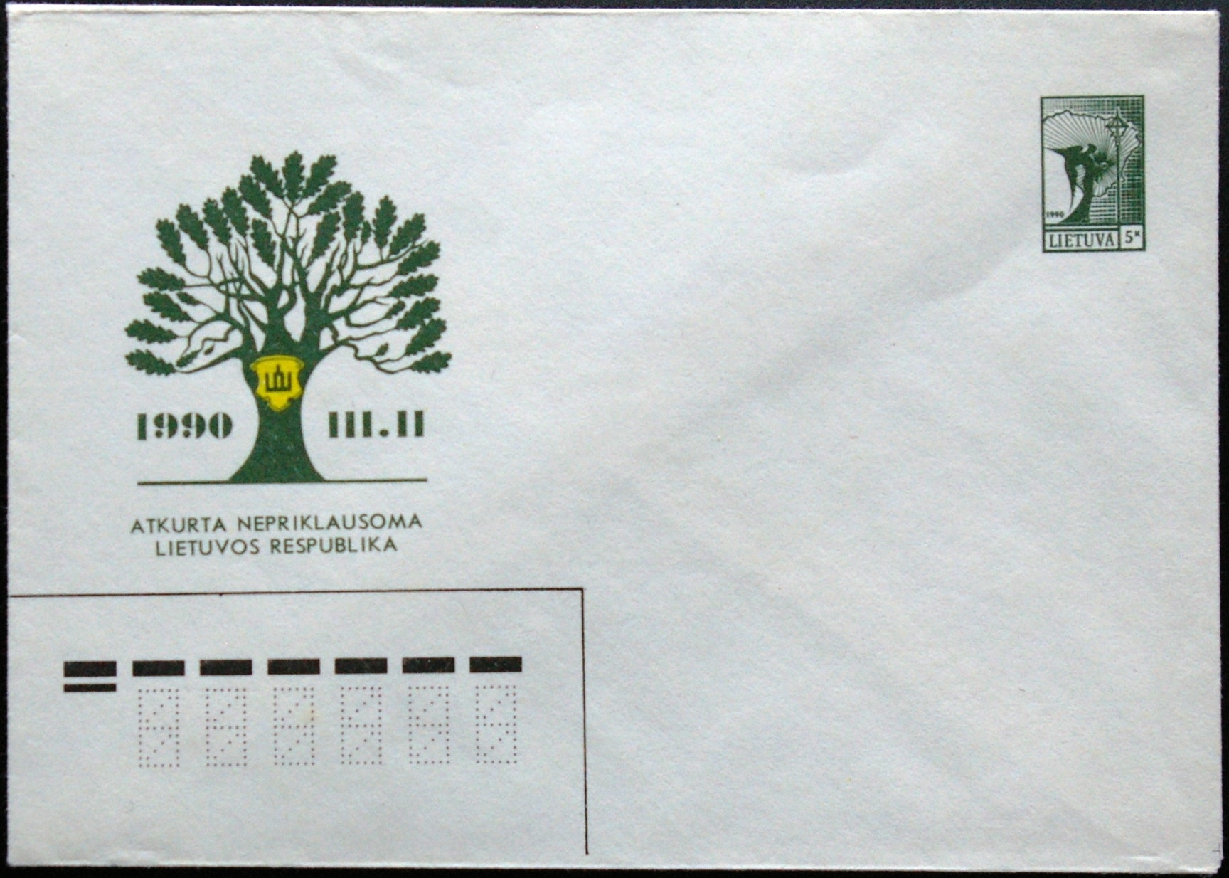 Lietuva, ženklinis vokas KvNr C2 **