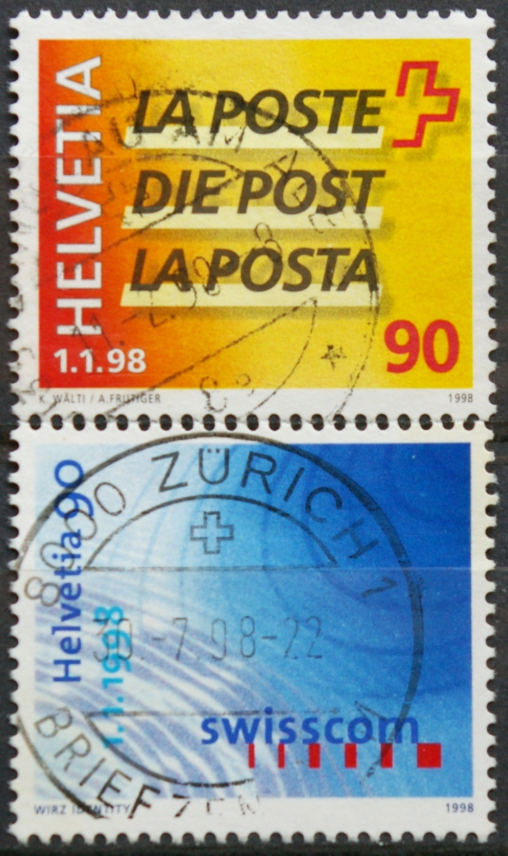 Šveicarija, pilna serija, MiNr 1637-1638 Used (O)