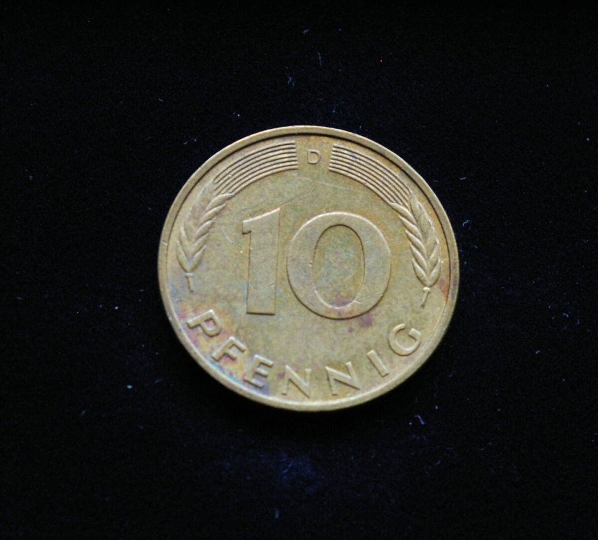 Vokietija, 10 pfenigų 1988m-D
