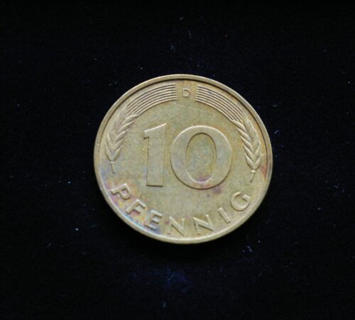 Vokietija, 10 pfenigų 1988m-D