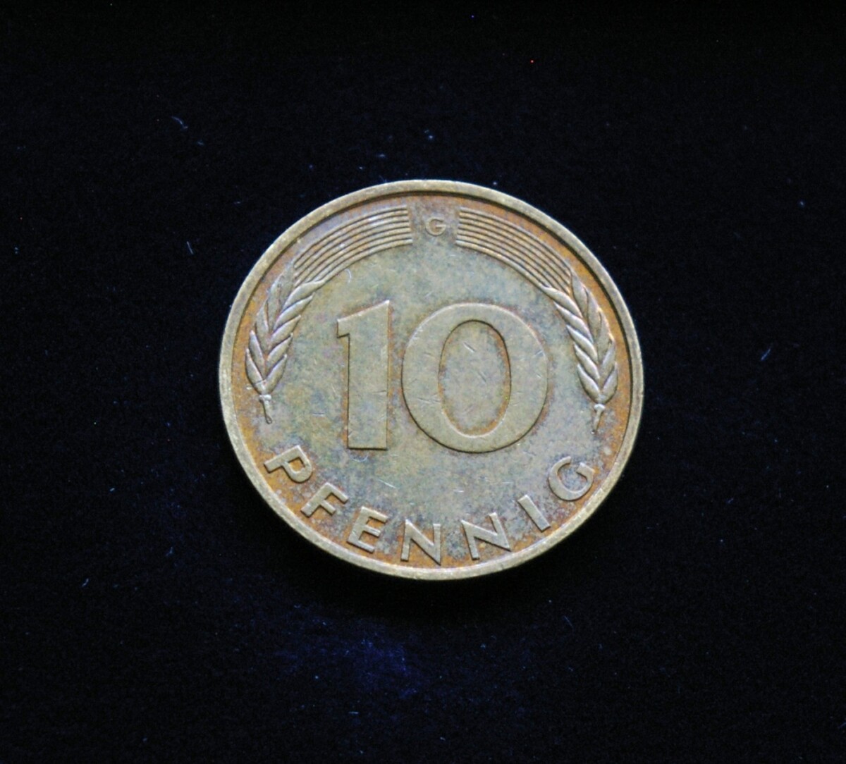 Vokietija, 10 pfenigų 1990m-G