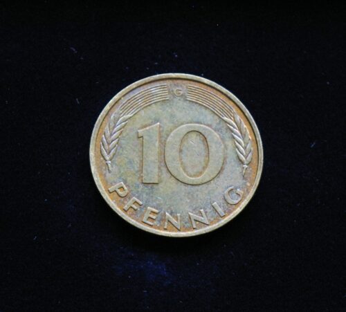 Vokietija, 10 pfenigų 1990m-G
