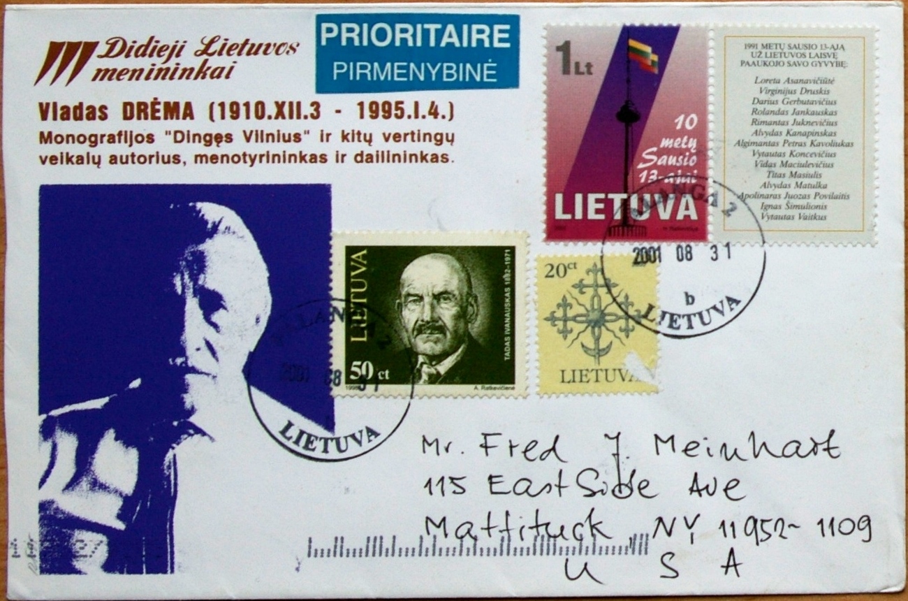 Dailininko A. Šakalio 1995m kolekcinis vokas Nr 179 G