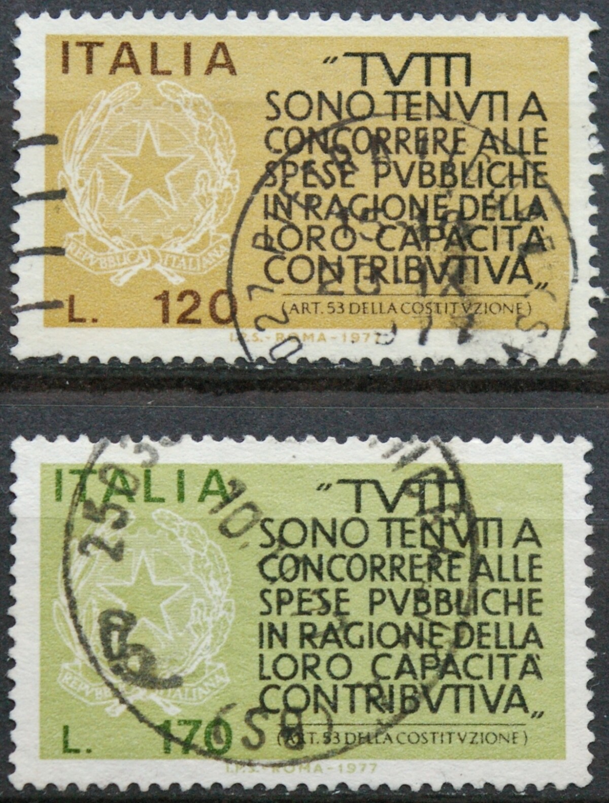 Italija, pilna serija ScNr 1259-1260 Used(O)