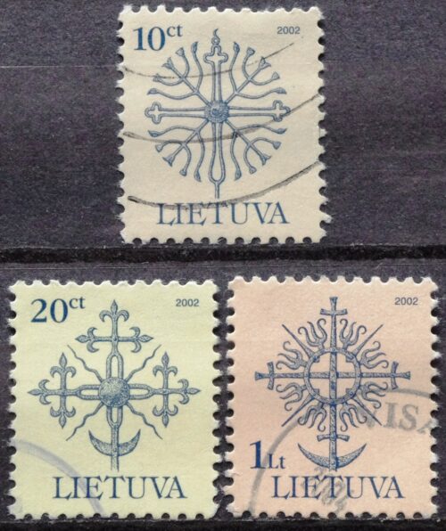 Lietuva, pilna serija MiNr 717-719 II Used(O) 2Vx2