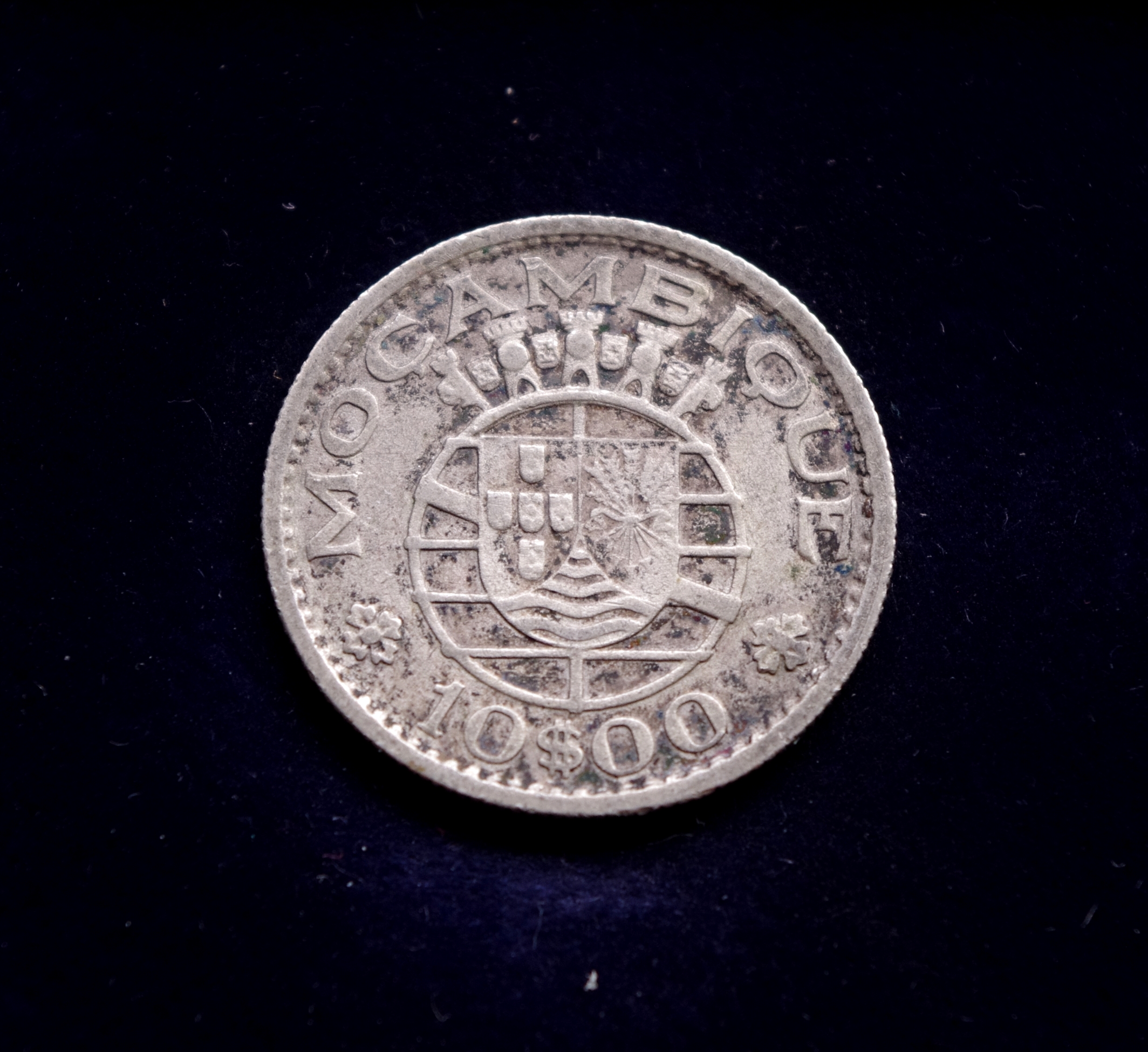 Mozambikas, SIDABRINIAI 10 eskudų 1960m E