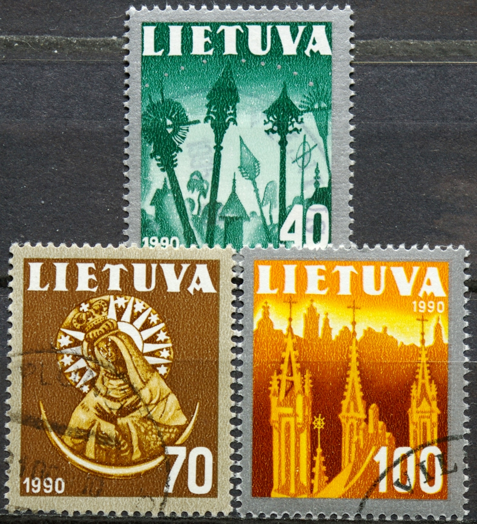 Lietuva pilna serija MiNr 474-476 Used(O)