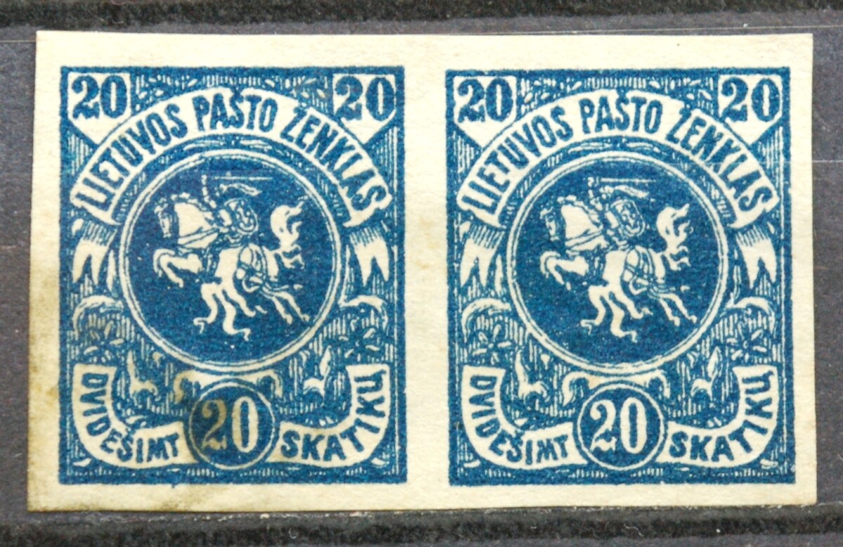 Tarpukario Lietuva, horizontali pora MiNr 62A MNG(*)