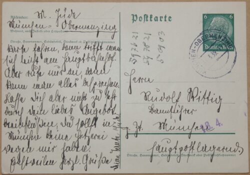 Vokietijos Reicho 1939m atvirlaiškis