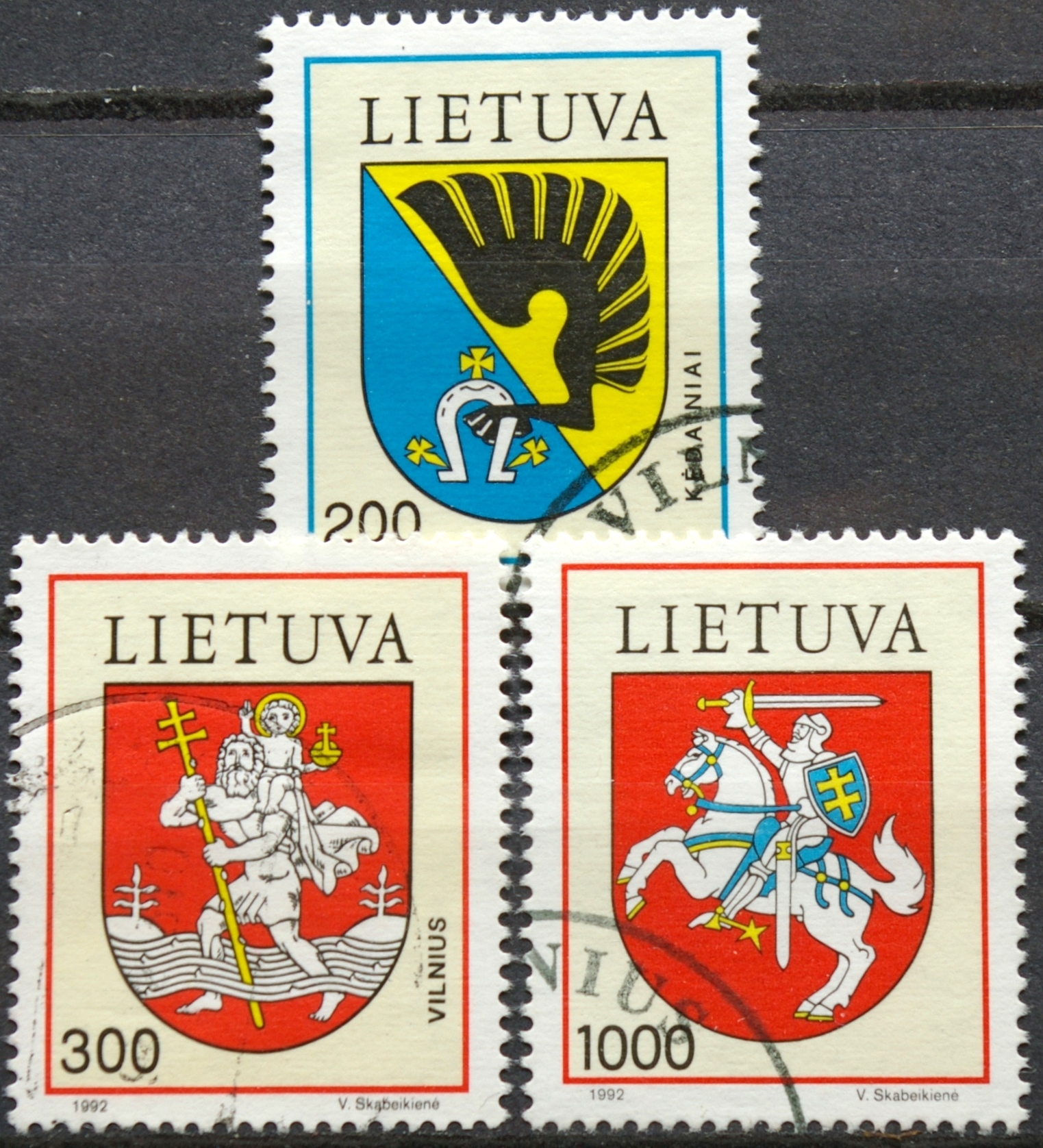 Lietuva, pilna serija MiNr 505-507 Used(O)
