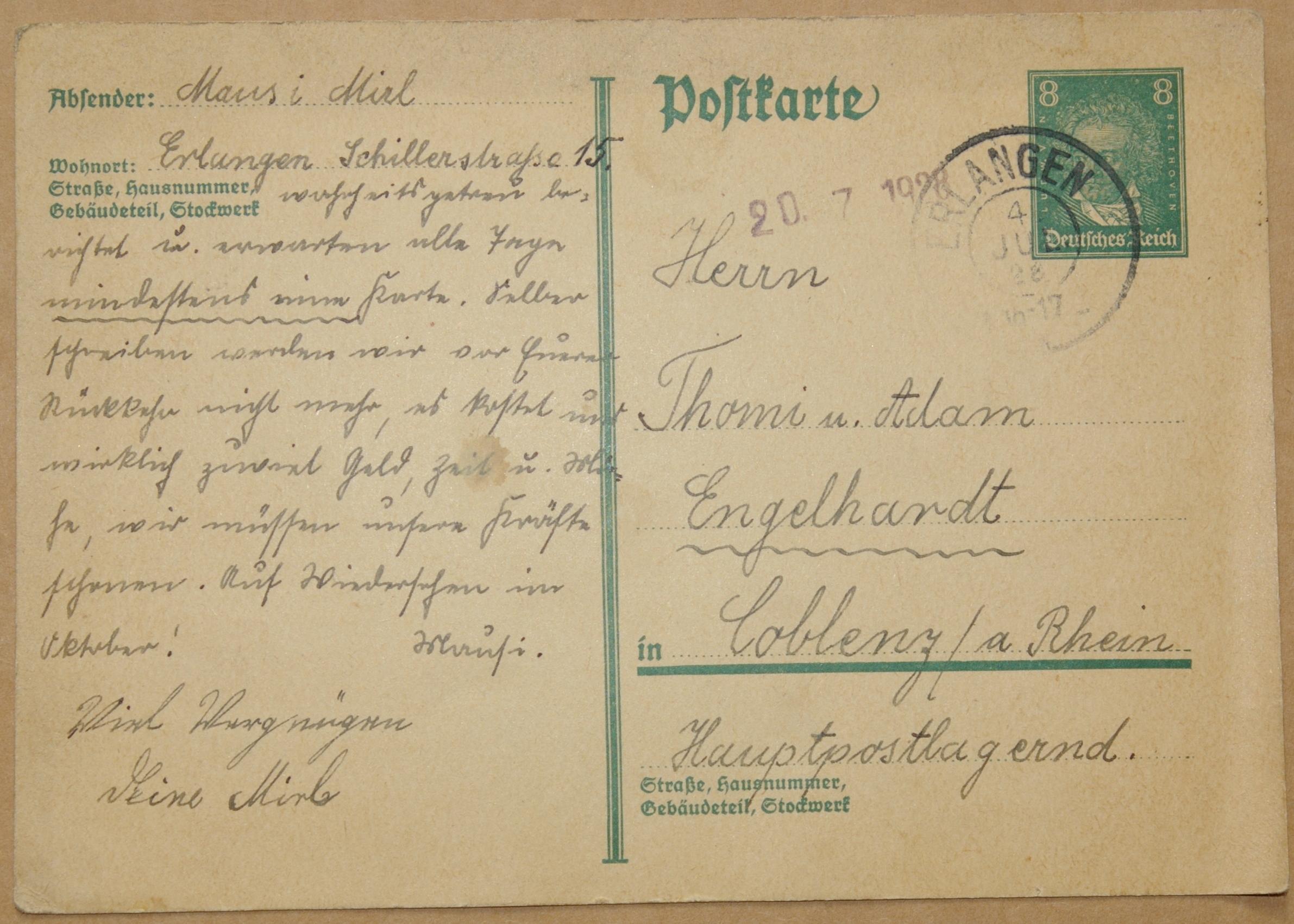 Vokietijos Reicho 1928m atvirlaiškis