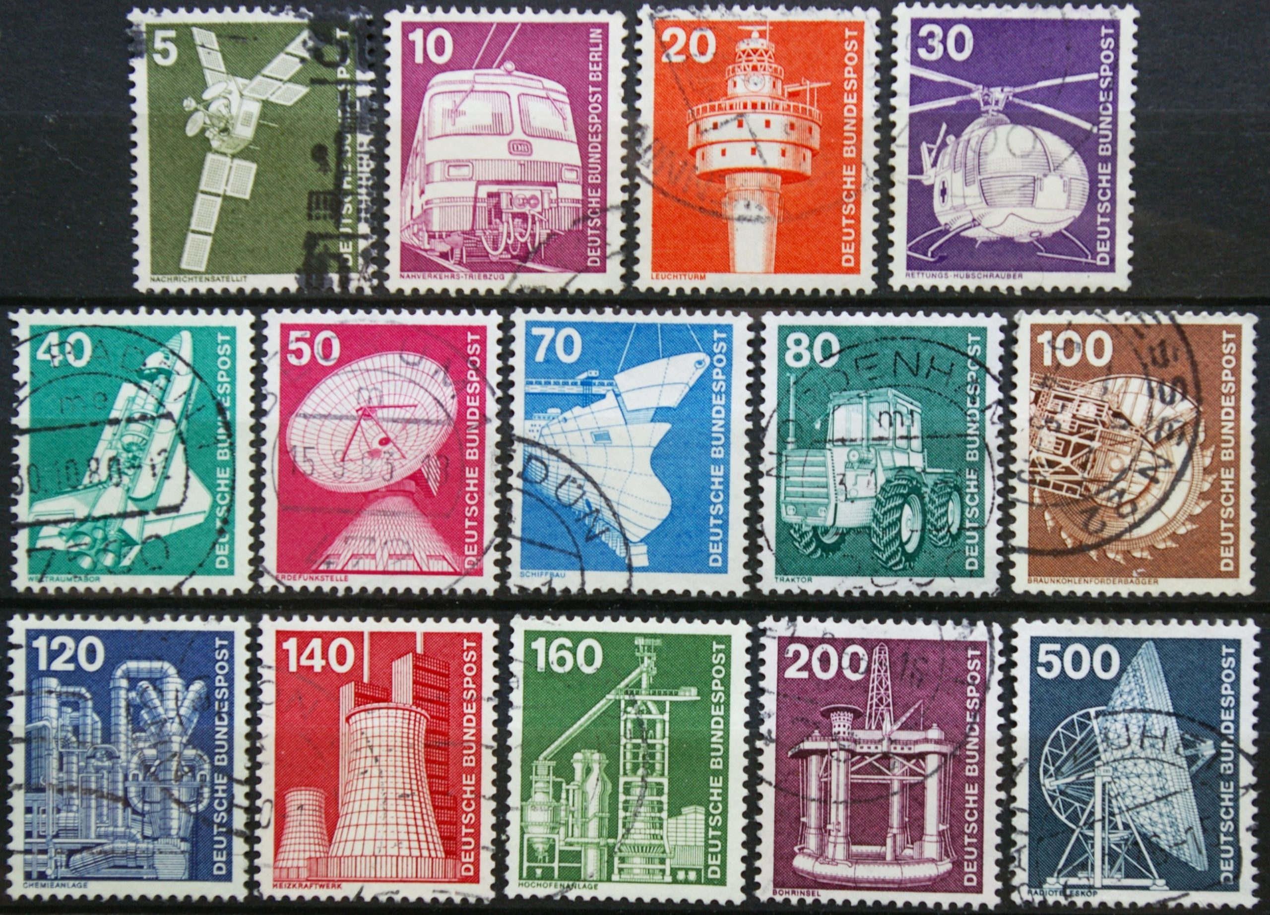 Vokietija, pilna serija MiNr 846-859 Used(O)