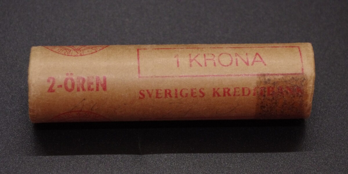 Švedija, 2 erių 1971m rulonas UNC