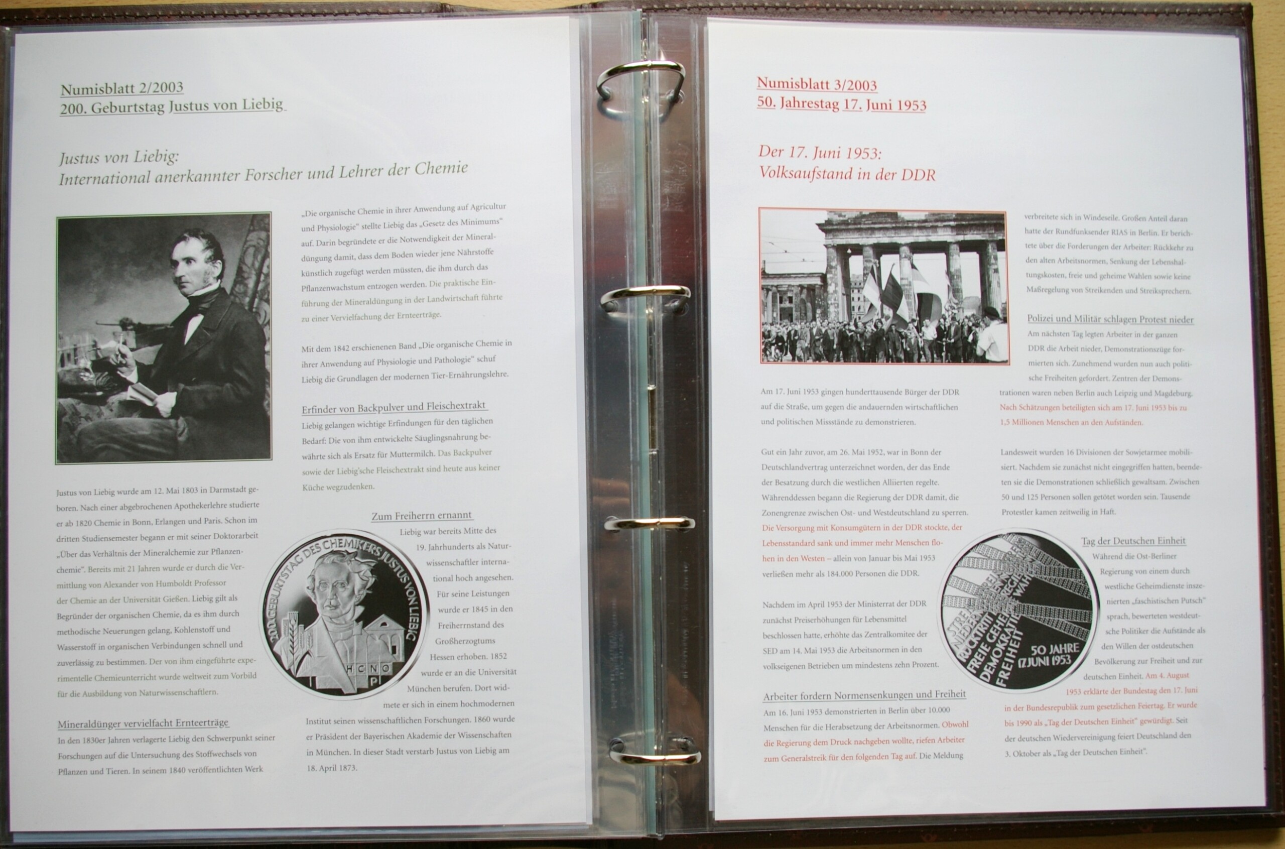 Albumas Deutsche Post Numisblätter 2002-2003 m. Albumas Deutsche Post Numisblätter 2002-2003 m.