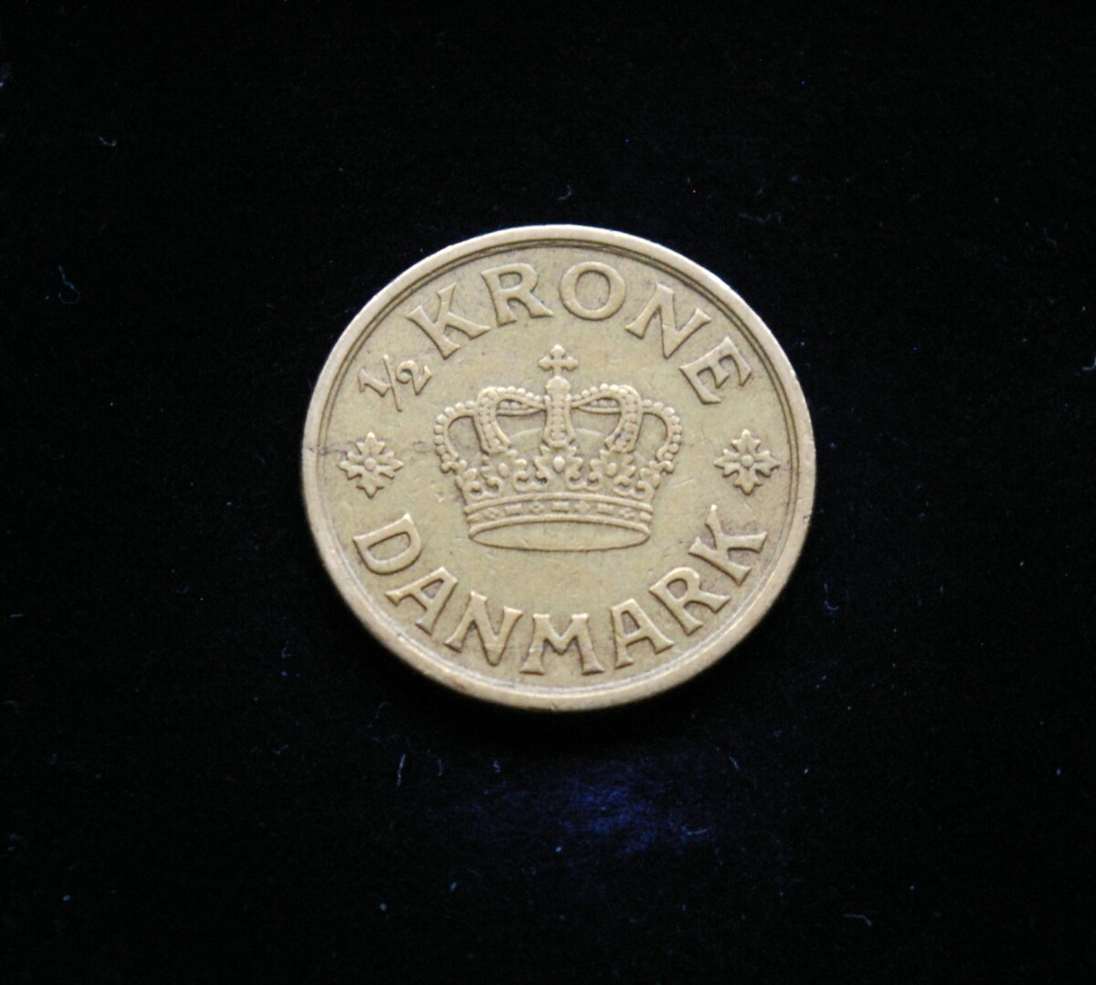 Danija, 1/2 kronos 1924m E
