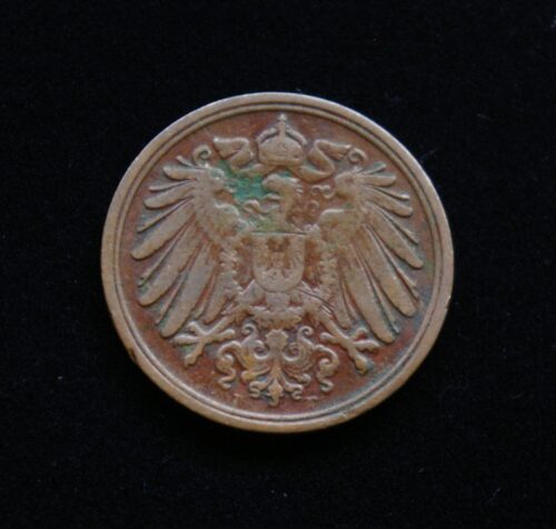 Vokietijos Imperija, 1 pfenigis 1900m-D