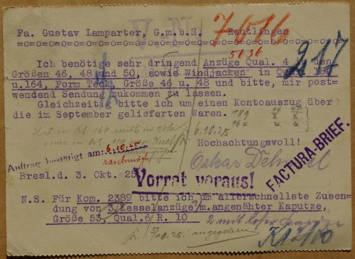 Vokietijos Reichas, 1925m atvirlaiškis
