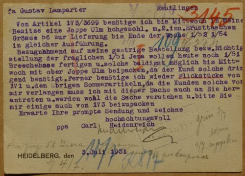 Vokietijos Reichas, 1931m atvirlaiškis