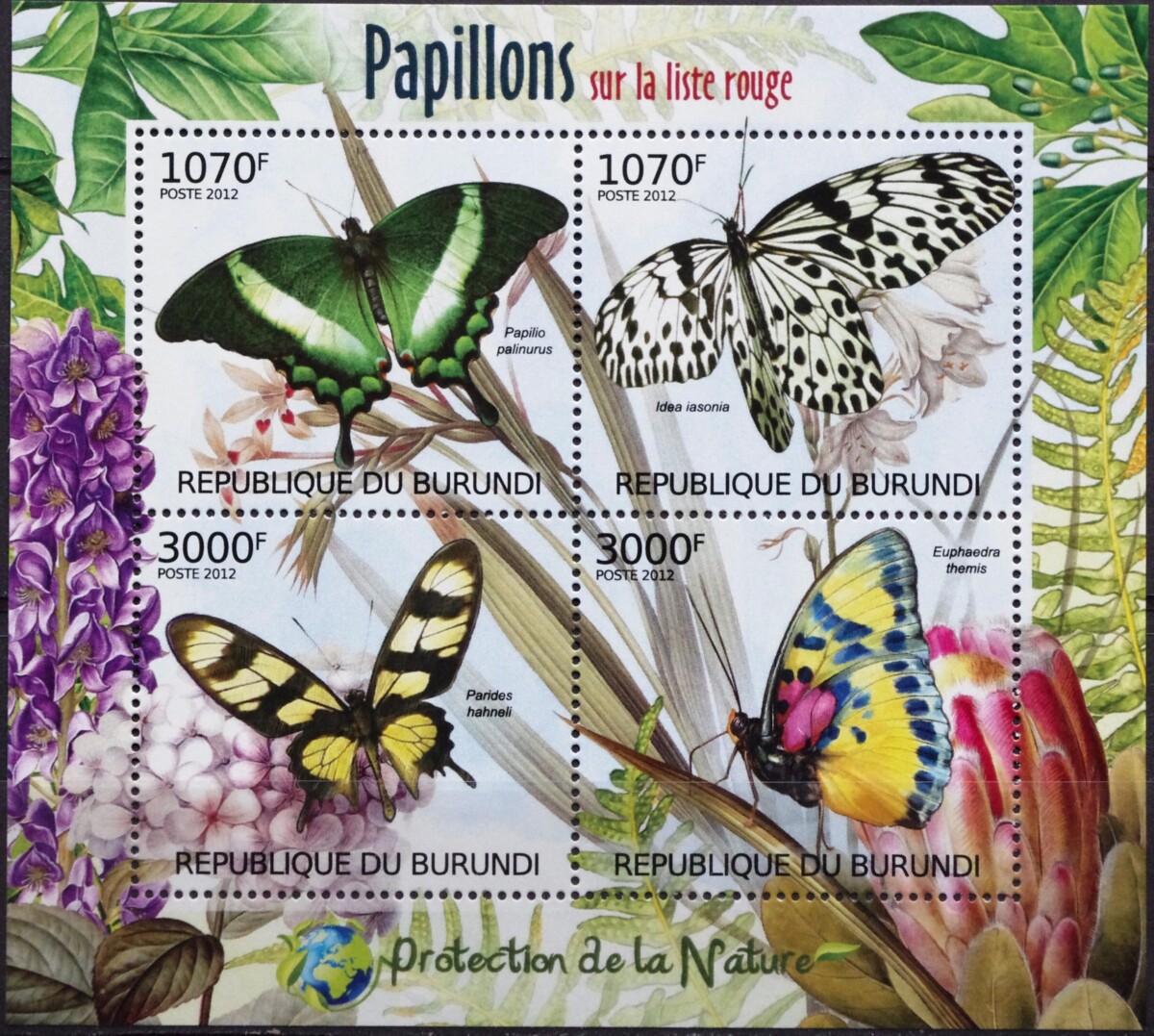 Burundis, pilna serija mažajame lapelyje MiNr 2540-2543 MNH** V