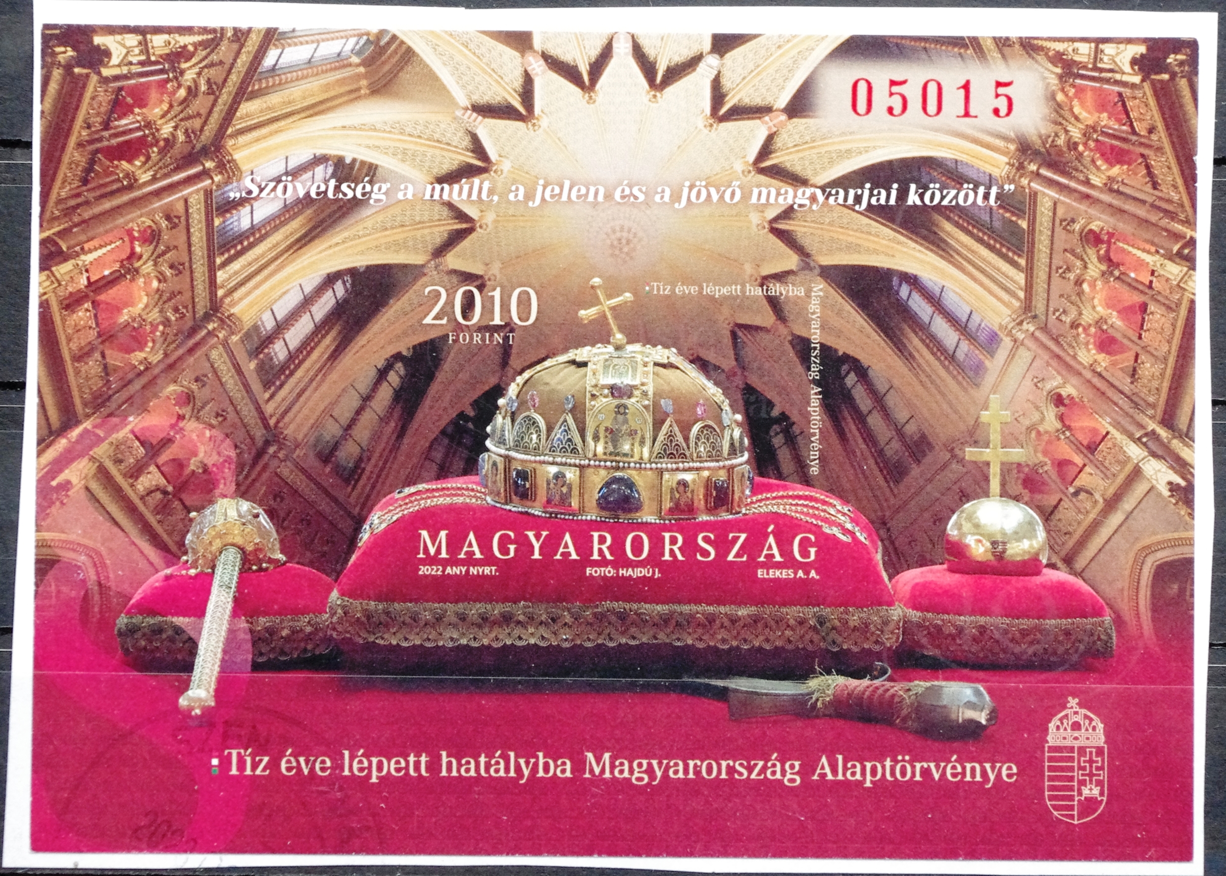 Vengrija, blokas Nr. 465 MiNr 6242 B Used(O) V