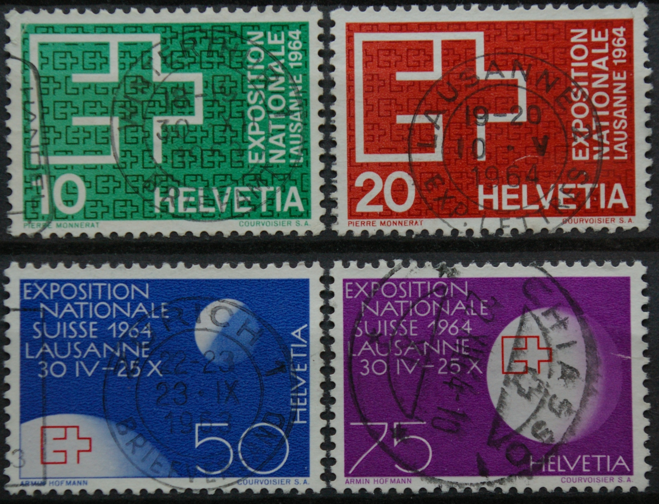 Šveicarija, pilna serija, MiNr 782-785 Used (O)