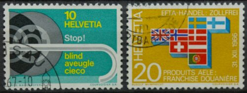 Šveicarija, pilna serija, MiNr 851-852 Used (O)