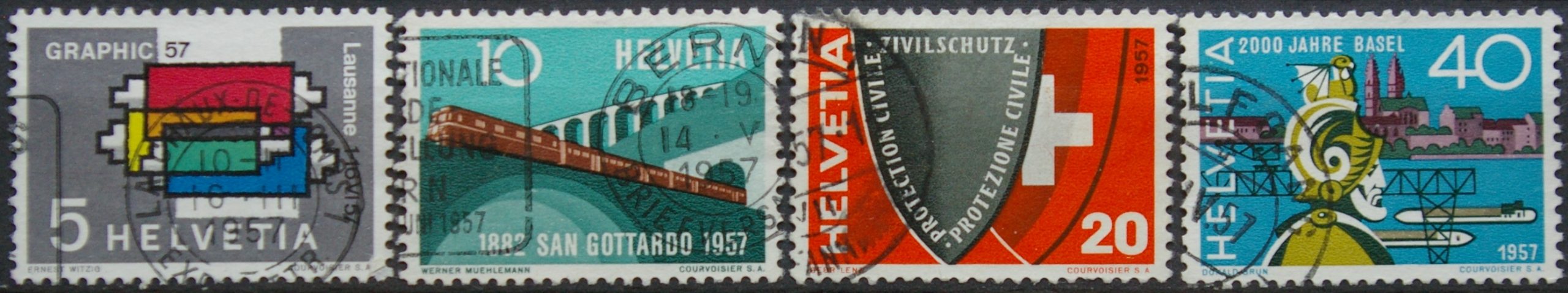 Šveicarija, pilna serija, MiNr 637-640 Used (O)
