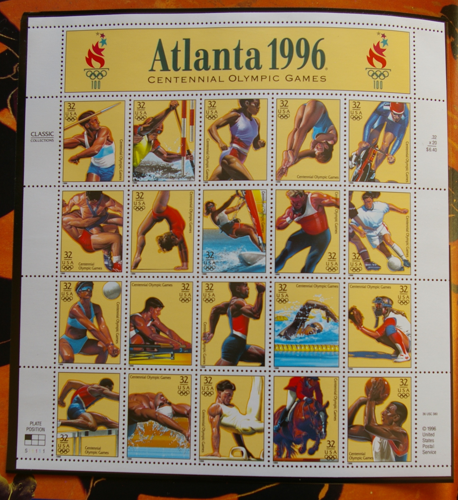 JAV, 1996 m. pašto ženklų rinkinio knyga G JAV, 1996 m. pašto ženklų rinkinio knyga G