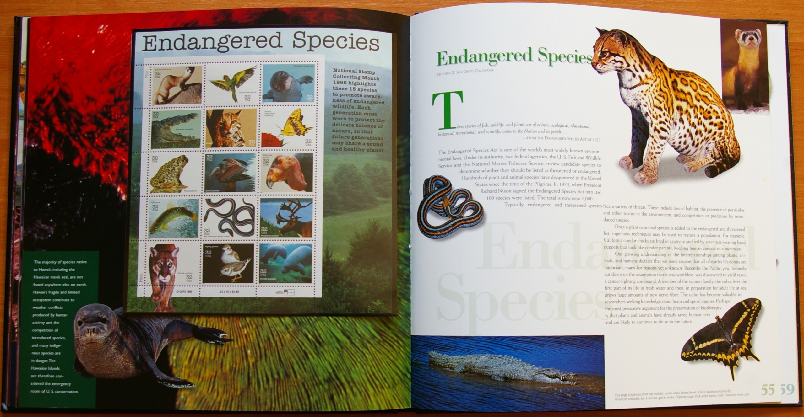 JAV, 1996 m. pašto ženklų rinkinio knyga G JAV, 1996 m. pašto ženklų rinkinio knyga G