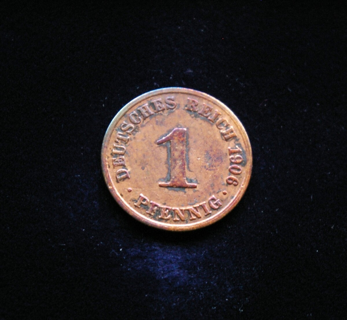 Vokietijos Imperija, 1 pfenigis 1906m-A