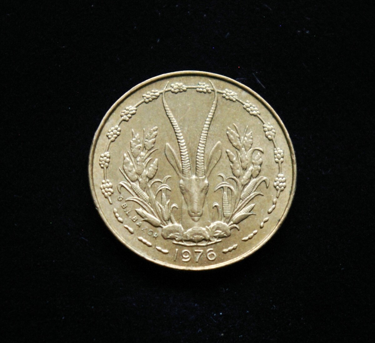 Vakarų Afrika, 5 frankai 1976m