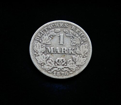 Vokietijos Imperija, SIDABRINĖ 1 markė 1876m-C