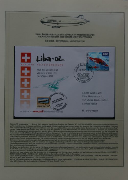 Du albumai su filateline medžiaga skirta Grafo Cepelino dirižabliams (100-čiui paminėti)