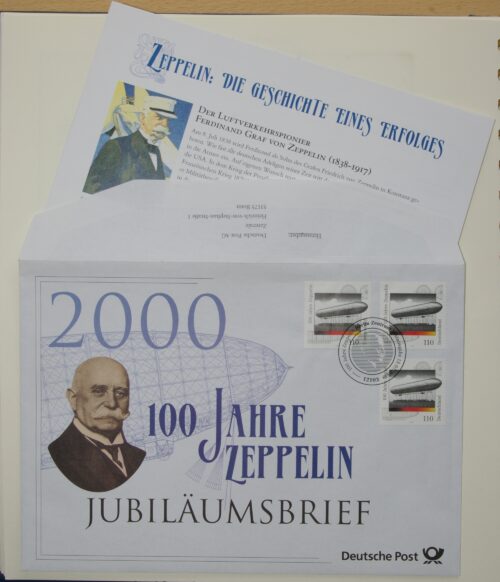 Du albumai su filateline medžiaga skirta Grafo Cepelino dirižabliams (100-čiui paminėti)