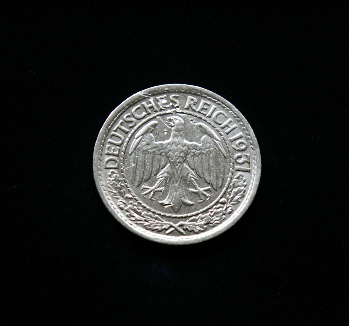 Vokietija, Veimaro Respublika, 50 reichspfenigų 1931m-A