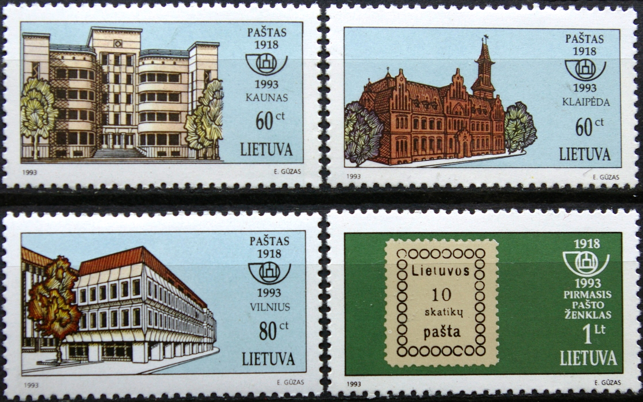Lietuva, pilna serija MiNr 540-543 MNH** V