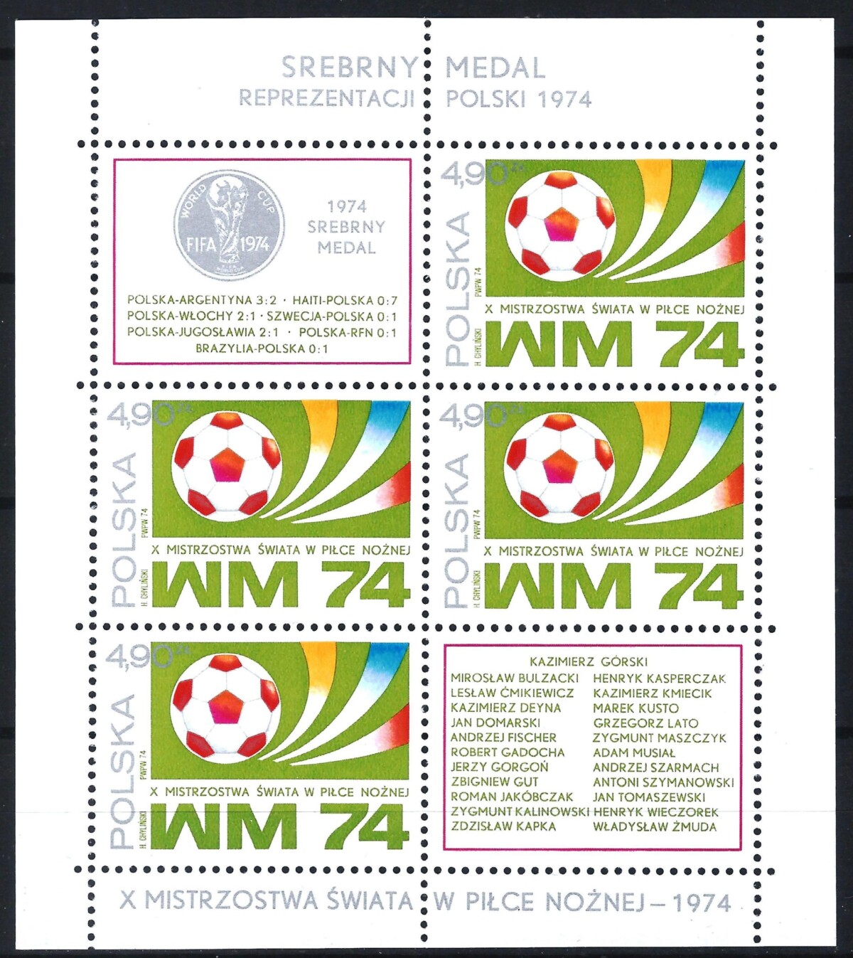 Lenkija, blokas nr. 60 MiNr 2316 MNH** V