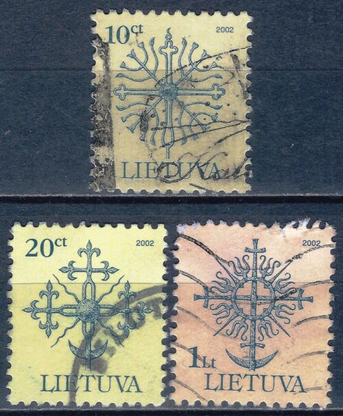 Lietuva, pilna serija MiNr 717-719 II Used(O) 2Vx2