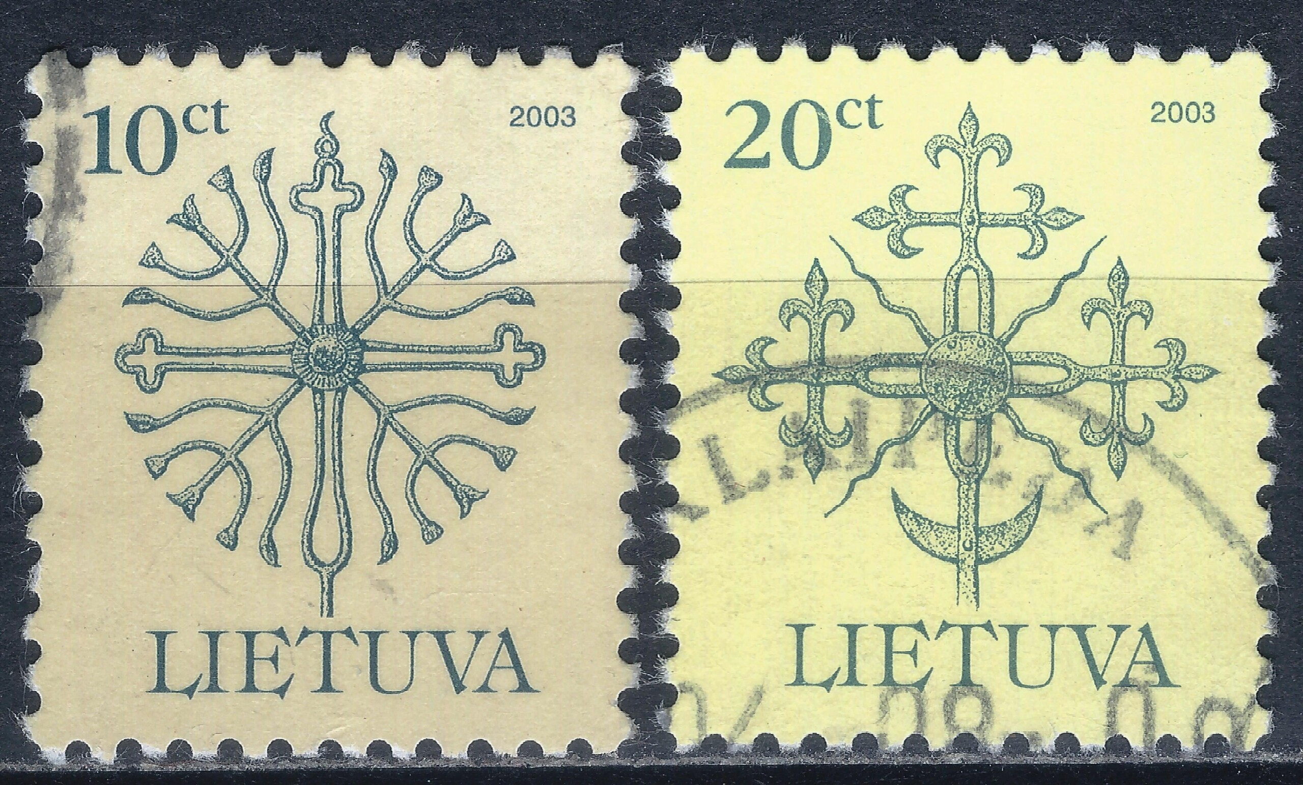 Lietuva, pilna serija MiNr 717III-718III Used(O) 5Vx1