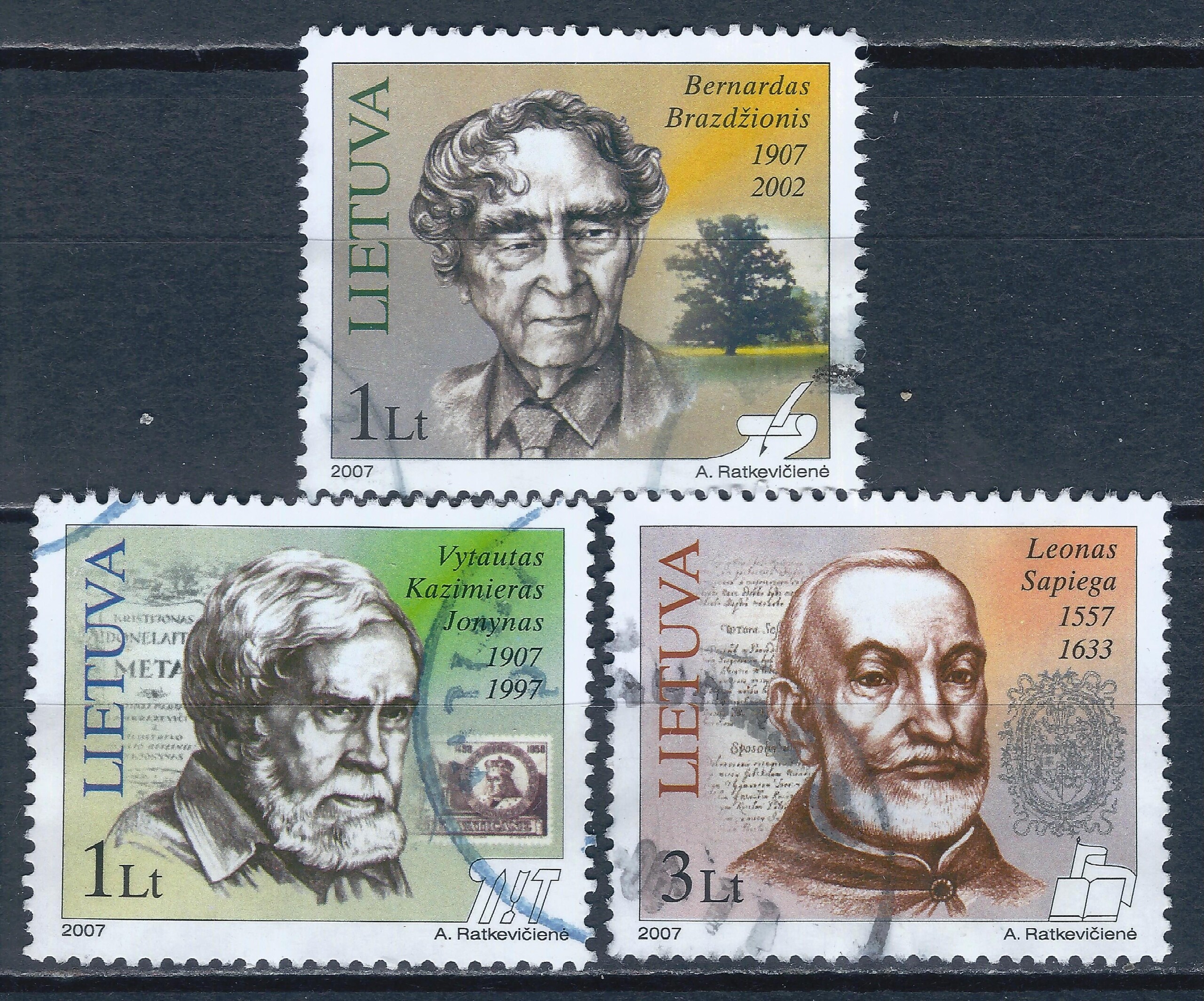 Lietuva, pilna serija MiNr 927-929 Used(O) 2Vx1