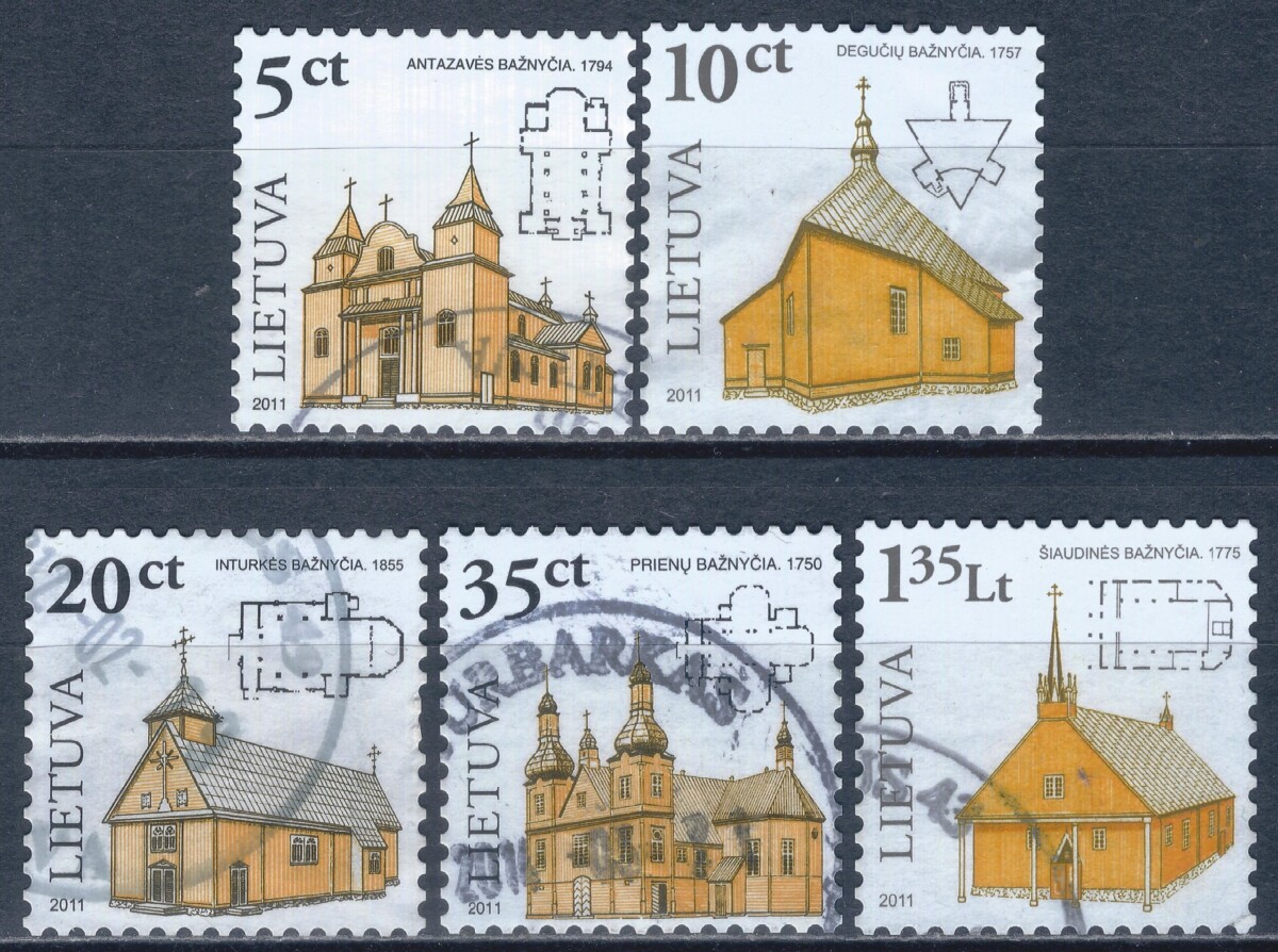 Lietuva, pilna serija MiNr 954III-958III Used(O) V