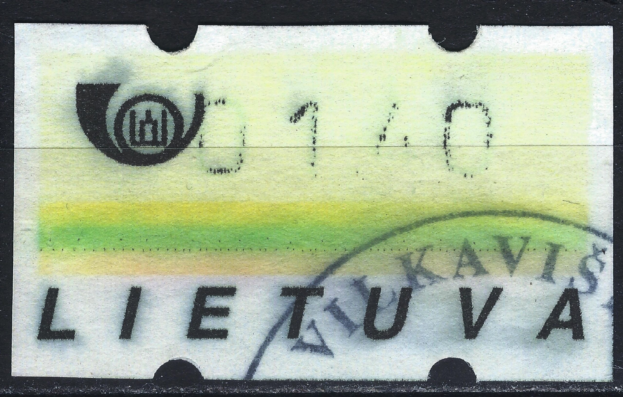 Lietuva, pašto automatų ženklas MiNr A1 Used(O)