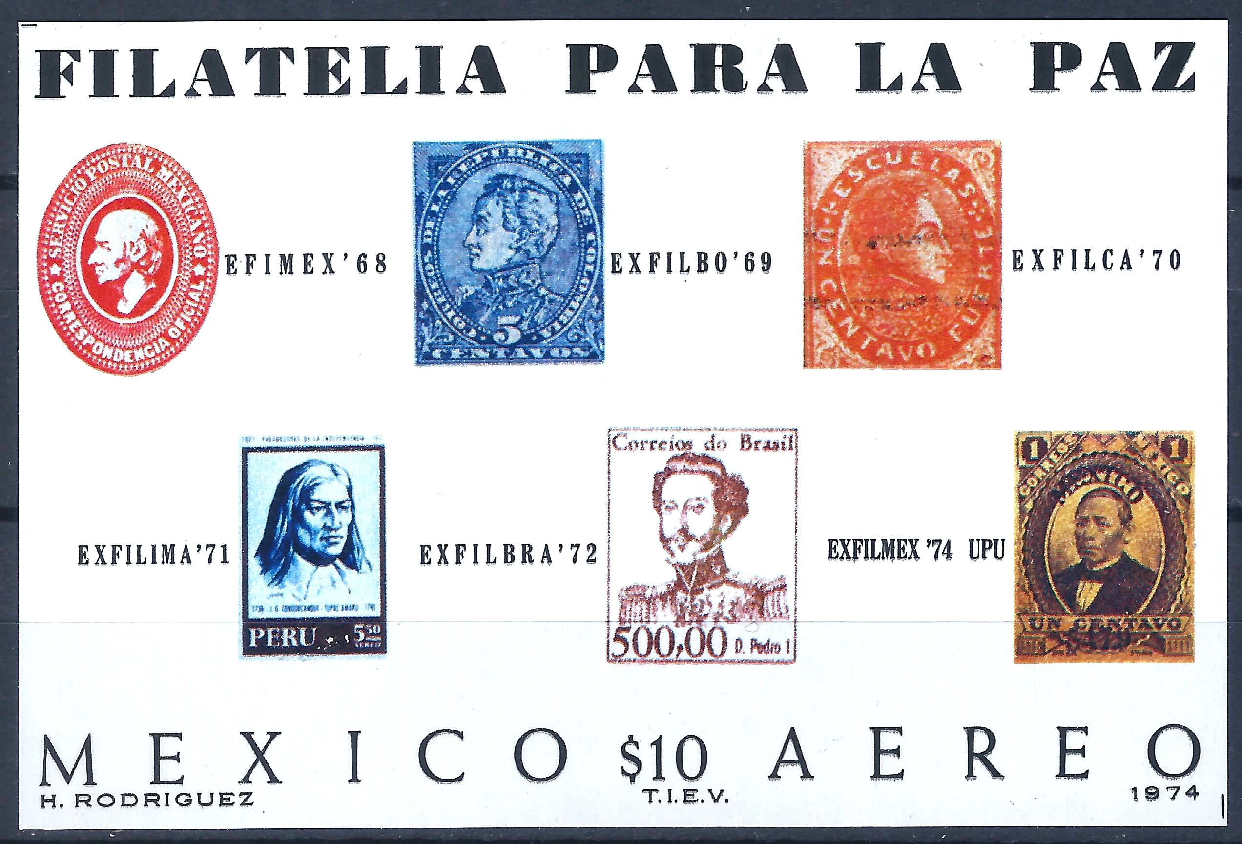 Meksika, blokas Nr. 21 MiNr MNH** V